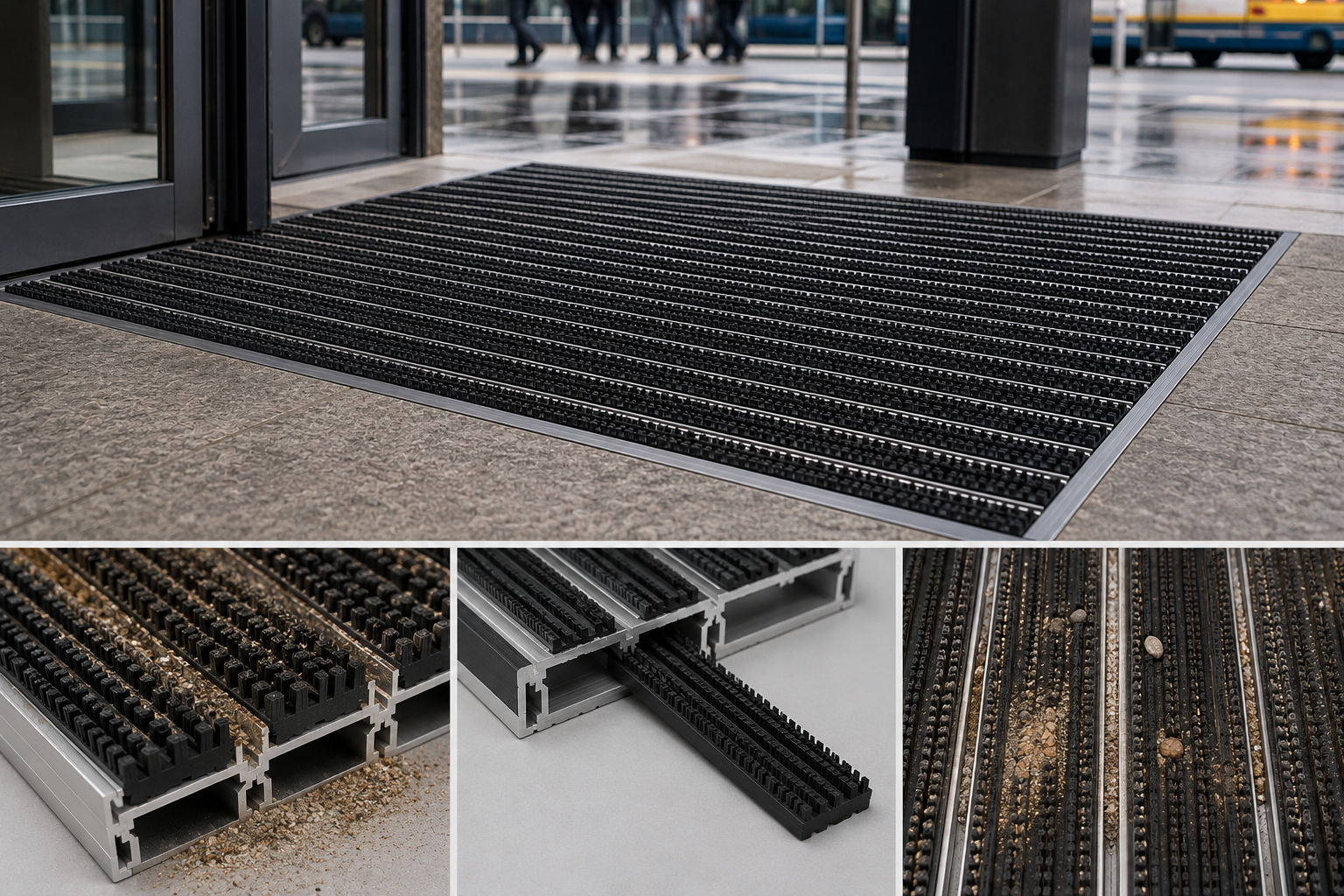 Scraper insert material for sand and dirt removal