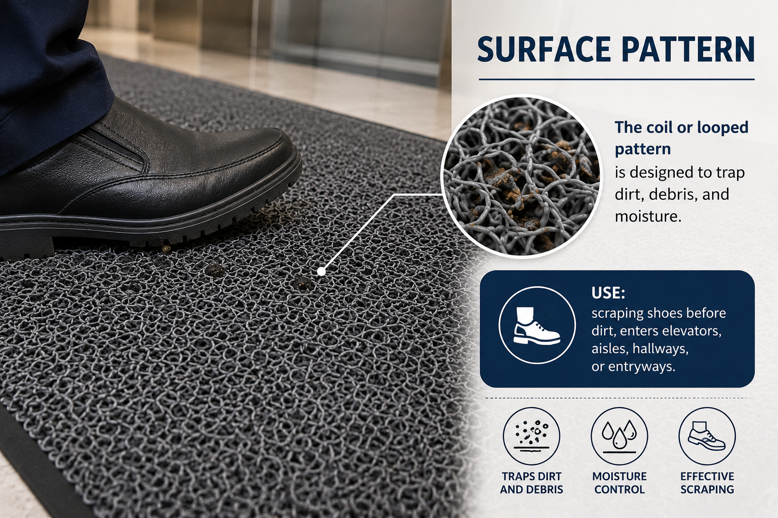 Coil looped surface pattern